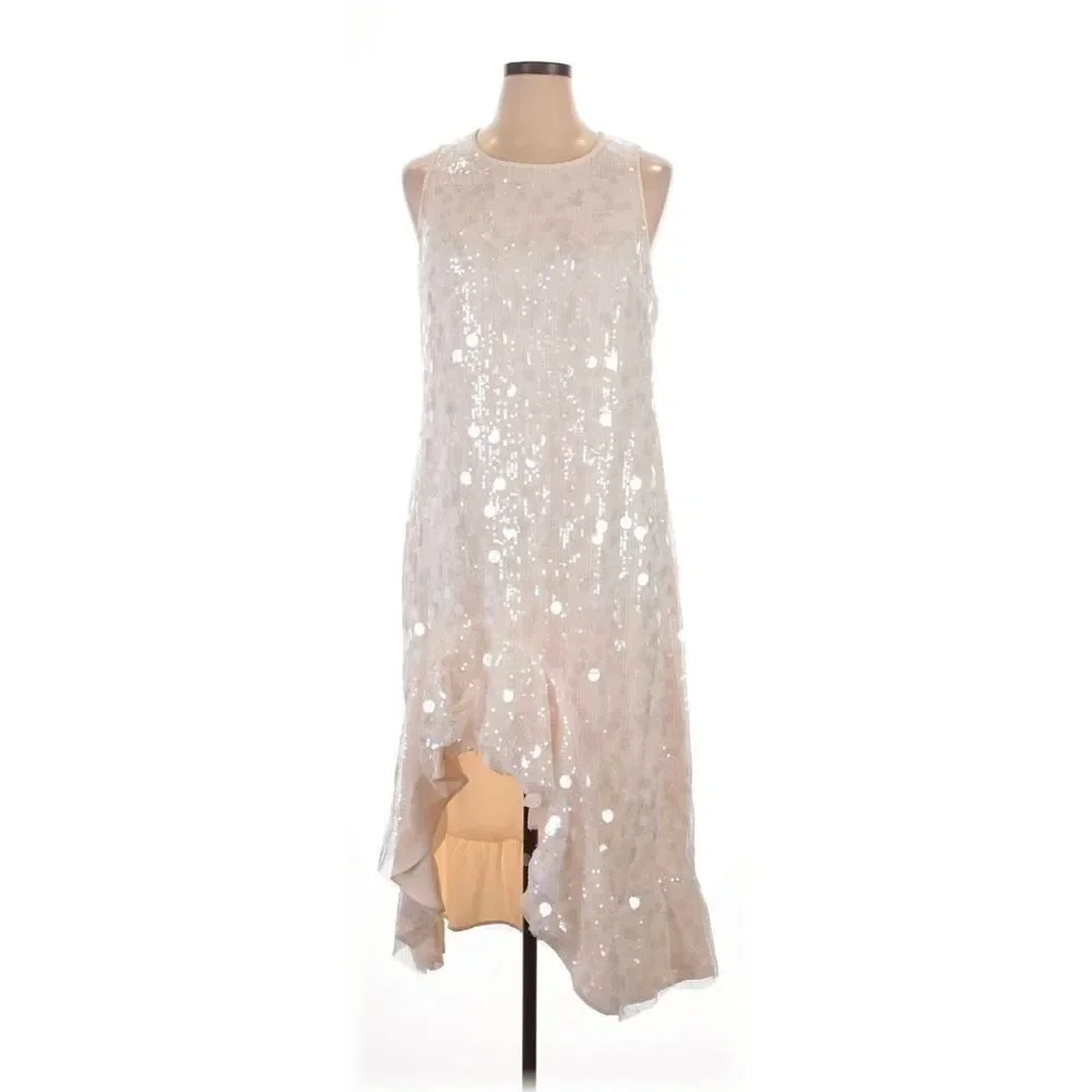Siempre x Anthropologie Cloud Dancer Payette Dress Sz. 1X